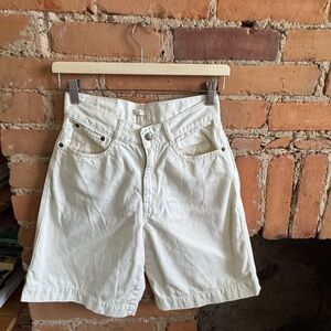 Stylish White Denim Women's Shorts